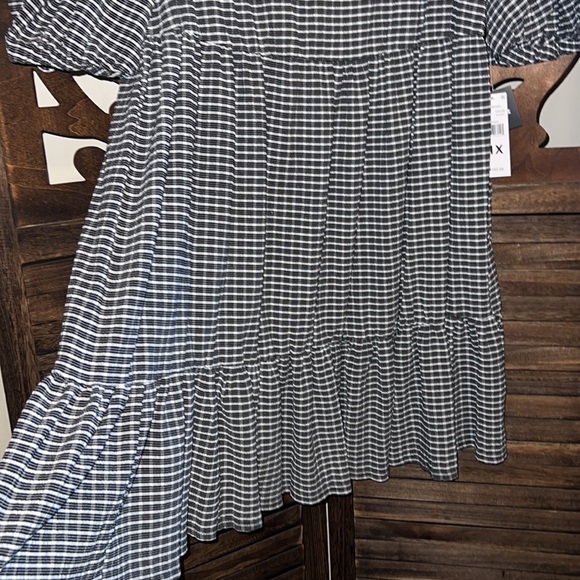 NWT 52Seven 1XL Black & white check dress - Picture 3 of 4